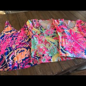 Size Large Lilly Pulitzer tank and tees